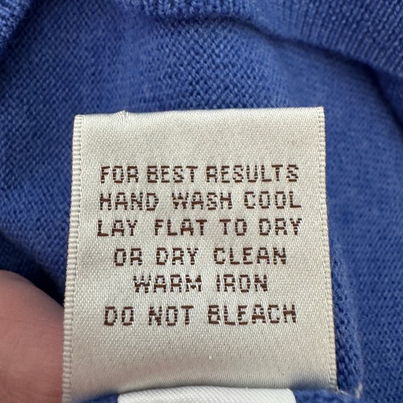 Peter Millar Merino Wool Quarter Zip Sweater Vest Size Large Blue Classic Golf - Picture 8 of 8